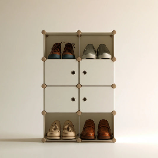 Bureau-organizer van kunststof, met zes niveaus, kleur grijs