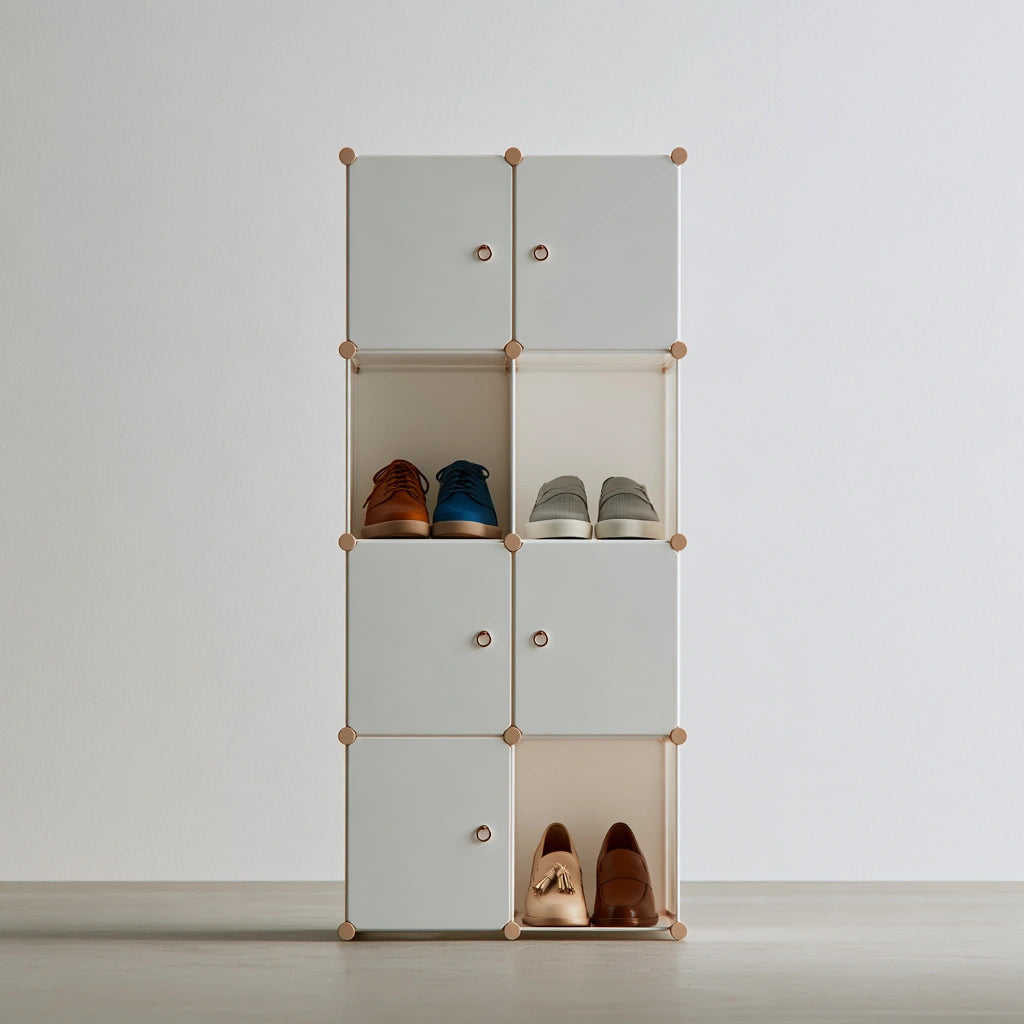 Bureau-organizer van kunststof, met zes niveaus, kleur grijs