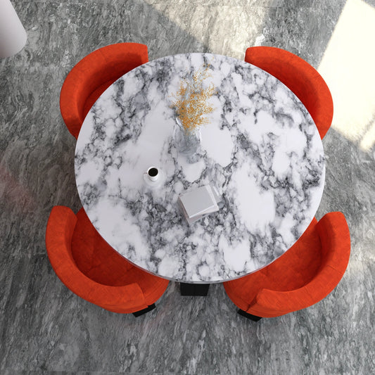 Eettafel, kleur grijs en wit